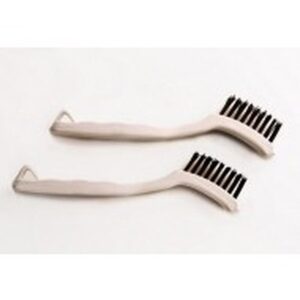 Grout cleaning brush with stiff bristles for grout lines